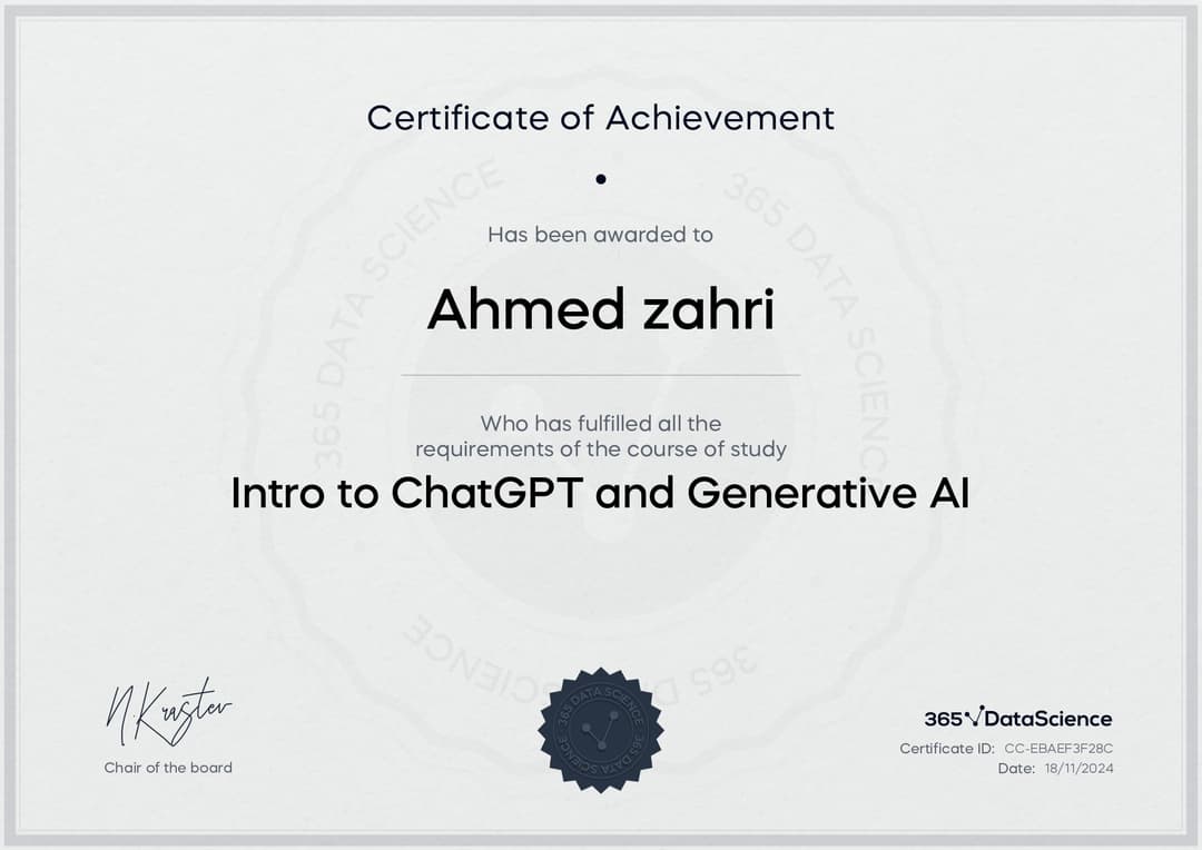 Intro to ChatGPT and Generative AI