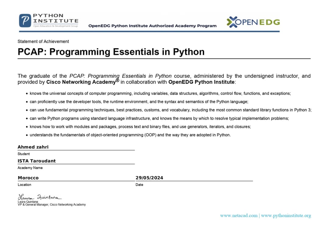 PCAP: Programming Essentials in Python
