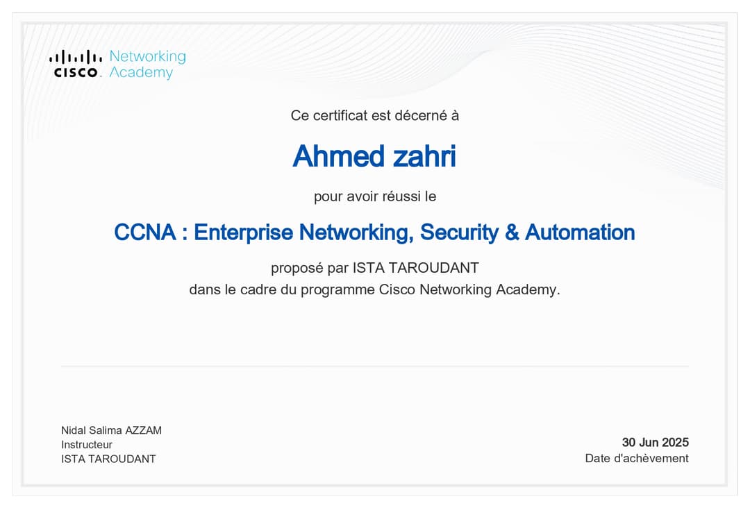 CCNA: Enterprise Networking, Security & Automation